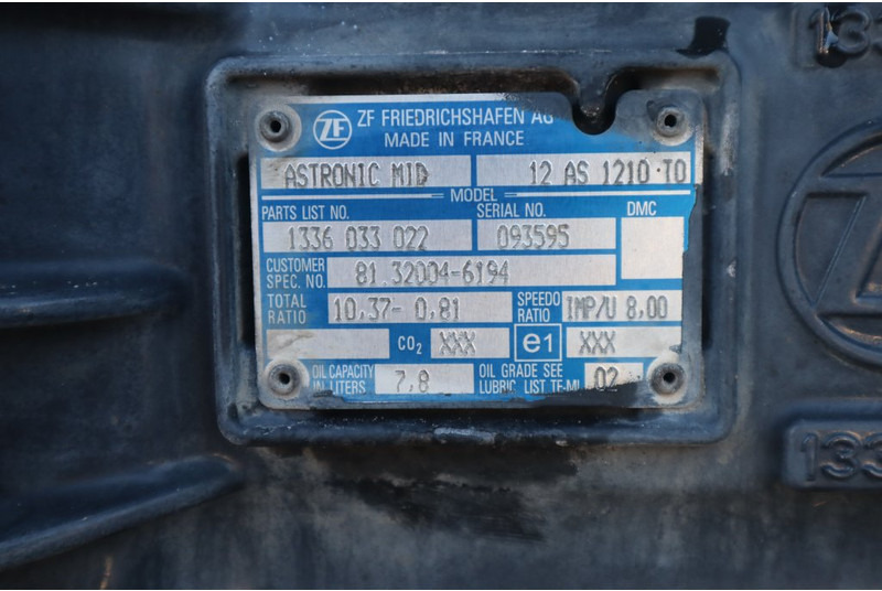 ZF 12AS1210OD TGM - صندوق التروس - شاحنة: صورة 5 ZF 12AS1210OD TGM - صندوق التروس - شاحنة: صورة 5