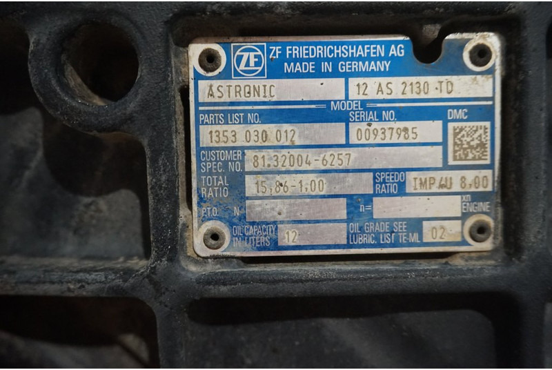 ZF 12AS2130DD TGS 81.32004-6257 - صندوق التروس - شاحنة: صورة 5 ZF 12AS2130DD TGS 81.32004-6257 - صندوق التروس - شاحنة: صورة 5