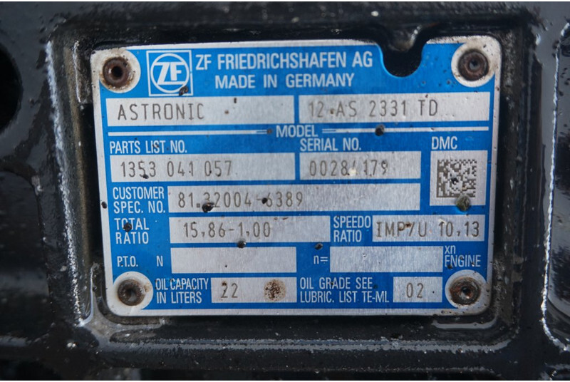 ZF 12AS2131DD + INT3 - صندوق التروس - شاحنة: صورة 5 ZF 12AS2131DD + INT3 - صندوق التروس - شاحنة: صورة 5
