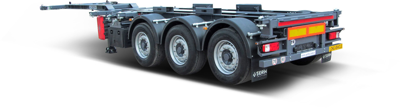 ناقل حاوية/ نصف مقطورة بحاوية لنقل الحاويات للبيع  SERIN Telescopik Container Carrier Semi Trailer 1x20'/2x20'/1x30'/1x40'/1x45': صورة 9 ناقل حاوية/ نصف مقطورة بحاوية لنقل الحاويات للبيع  SERIN Telescopik Container Carrier Semi Trailer 1x20'/2x20'/1x30'/1x40'/1x45': صورة 9