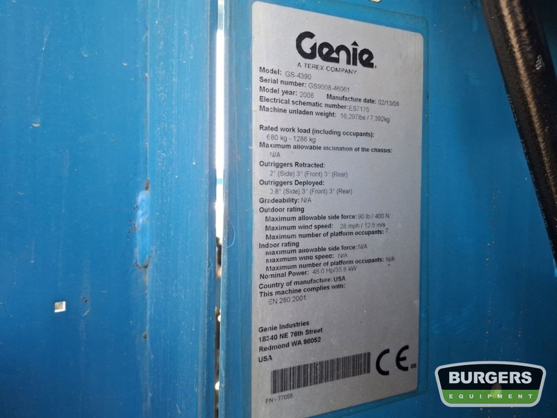 مرفاع مقصي Genie GS4390 RT: صورة 9 مرفاع مقصي Genie GS4390 RT: صورة 9
