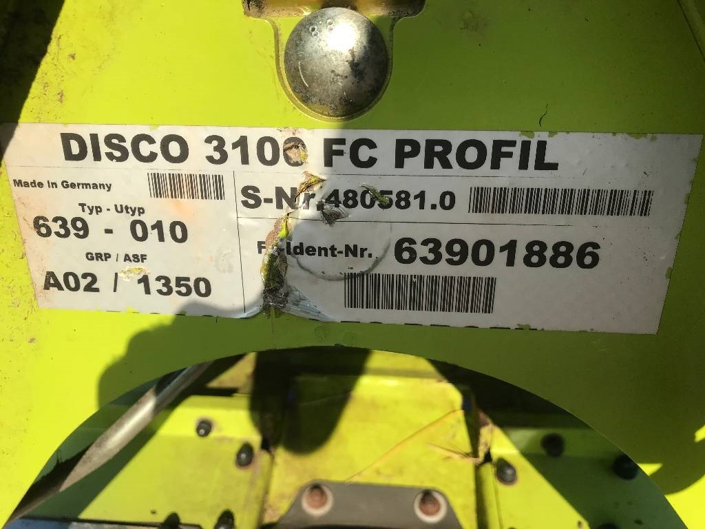 Claas 3100 FC Dismantled for spare parts  - جزازة العشب: صورة 2 Claas 3100 FC Dismantled for spare parts  - جزازة العشب: صورة 2
