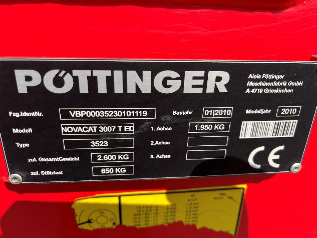 Pöttinger NovaCat 3007 T Dismantled. Only spare parts  - جزازة العشب: صورة 5 Pöttinger NovaCat 3007 T Dismantled. Only spare parts  - جزازة العشب: صورة 5