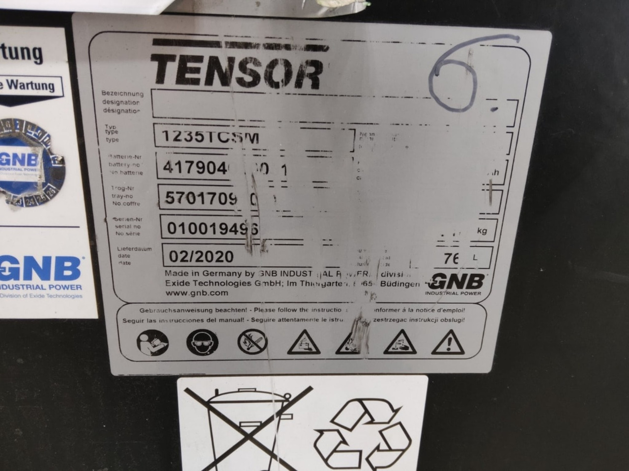 GNB Battery 48V 640Ah - بطارية - معدات المناولة: صورة 2 GNB Battery 48V 640Ah - بطارية - معدات المناولة: صورة 2