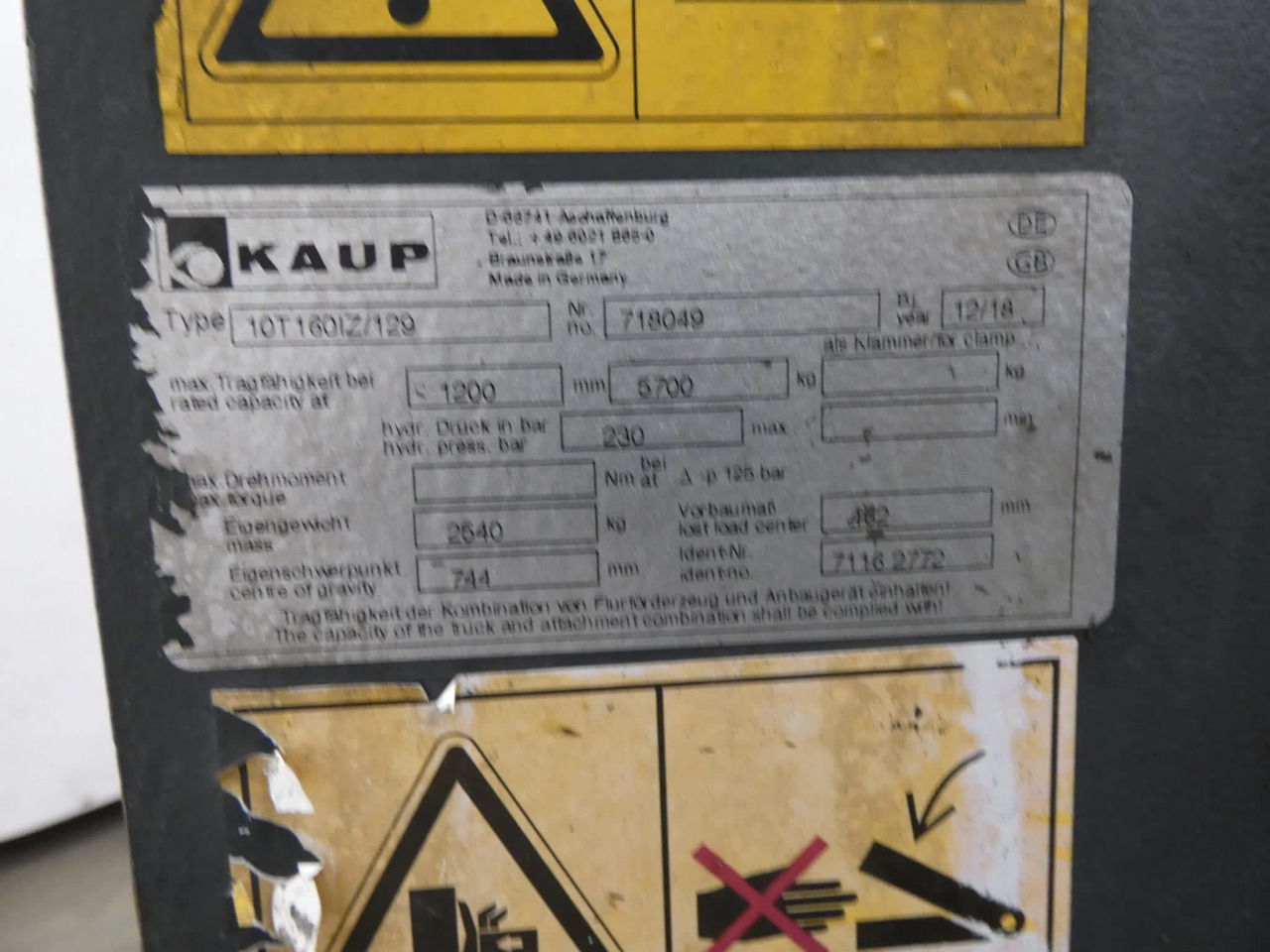 Kaup 10T160/7/129 - ملحق - معدات المناولة: صورة 5 Kaup 10T160/7/129 - ملحق - معدات المناولة: صورة 5