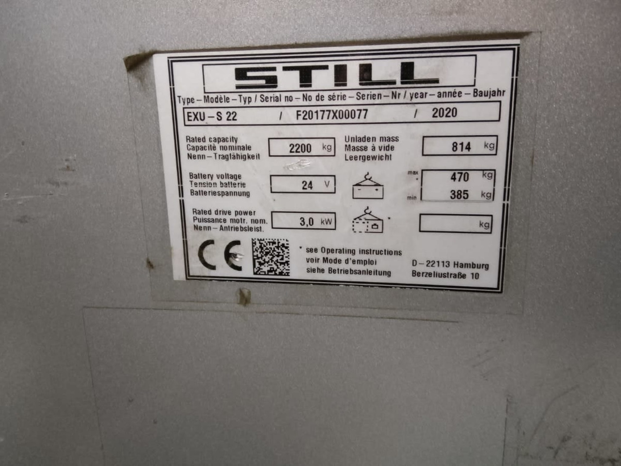 STILL EXU-S22/2000mm - شاحنة نقل الطبالي: صورة 5 STILL EXU-S22/2000mm - شاحنة نقل الطبالي: صورة 5