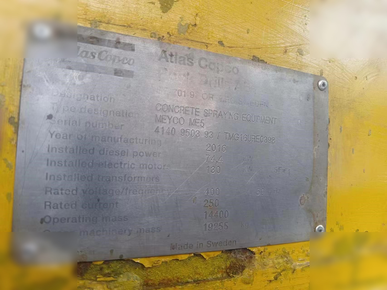2016 EPIROC MEYCO ME5 MOUNTED ON 2016 ATLAS ARK254K - مضخة خرسانة: صورة 5 2016 EPIROC MEYCO ME5 MOUNTED ON 2016 ATLAS ARK254K - مضخة خرسانة: صورة 5