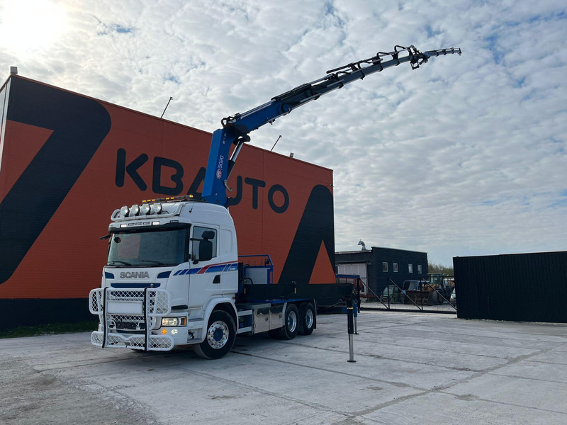 Scania G 490 6x2 HMF 5020 K6 + JIB / RETARDER - شاحنات مسطحة, شاحنة كرين: صورة 1 Scania G 490 6x2 HMF 5020 K6 + JIB / RETARDER - شاحنات مسطحة, شاحنة كرين: صورة 1