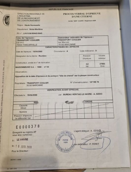 نصف مقطورة صهريج لنقل المواد الكيميائية Maisonneuve chemiczna / paliwowa /ADR: صورة 22