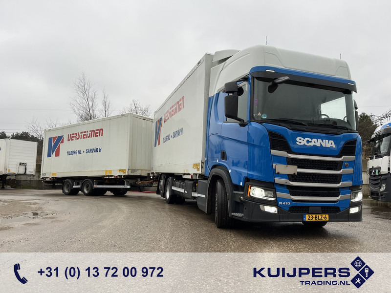 Scania R410 Highline / BDF Box + Wecon AWZ 218 / BDF Box / 448 dkm / NL Truck + Trailer - شاحنة صندوقية: صورة 1 Scania R410 Highline / BDF Box + Wecon AWZ 218 / BDF Box / 448 dkm / NL Truck + Trailer - شاحنة صندوقية: صورة 1