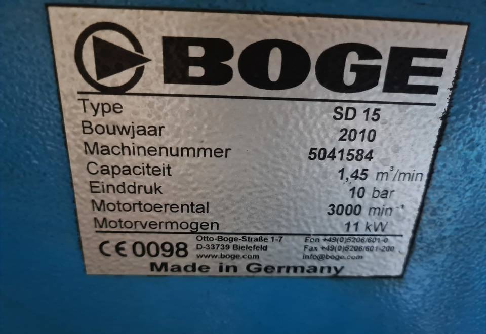 Kompresor śrubowy Boge SD 15, 11 kw - ضاغط هوائي: صورة 5 Kompresor śrubowy Boge SD 15, 11 kw - ضاغط هوائي: صورة 5
