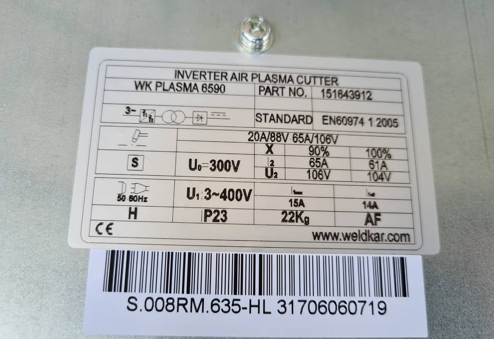 Plazma Przecinarka plazmowa WELDKAR WK Plasma 6590 - معدات اللحام: صورة 4 Plazma Przecinarka plazmowa WELDKAR WK Plasma 6590 - معدات اللحام: صورة 4