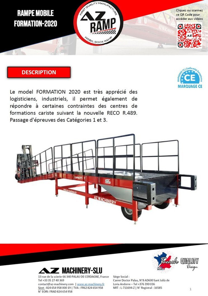 Fixed loading ramp AZ RAMP-FORMATION 2020- 8 Ton - منحدر تحميل: صورة 3 Fixed loading ramp AZ RAMP-FORMATION 2020- 8 Ton - منحدر تحميل: صورة 3