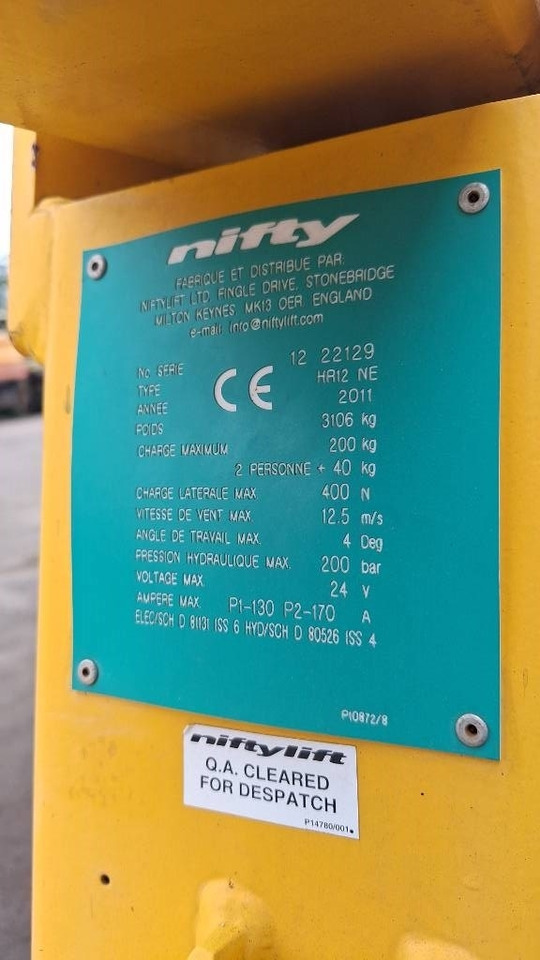 Niftylift HR 12 N E - مرفاع مفصلي: صورة 3 Niftylift HR 12 N E - مرفاع مفصلي: صورة 3