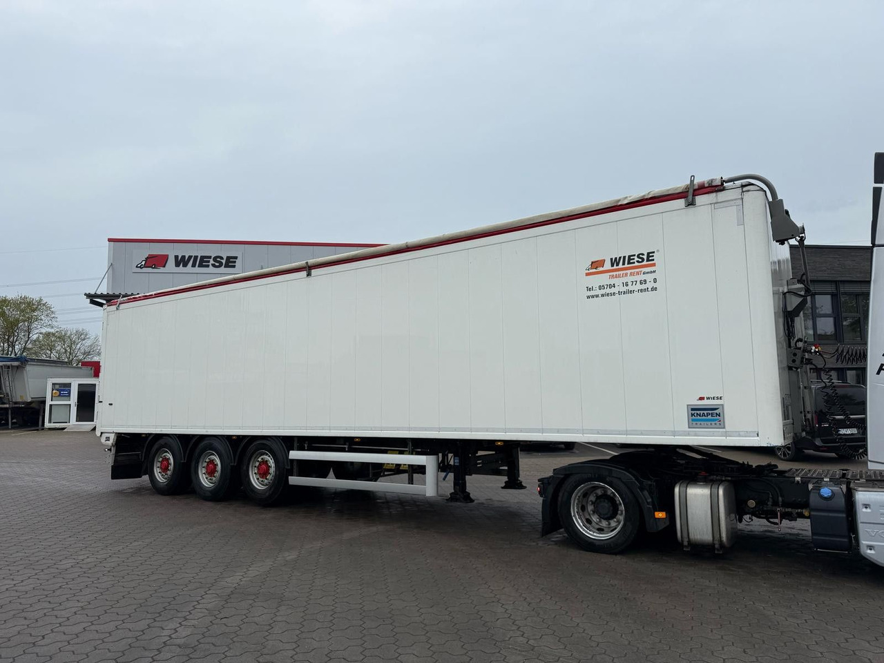 Knapen K100 Schubboden 71 m³ Powersheet Lenkachse Agrar - نصف مقطورة ذات أرضية سير: صورة 1 Knapen K100 Schubboden 71 m³ Powersheet Lenkachse Agrar - نصف مقطورة ذات أرضية سير: صورة 1