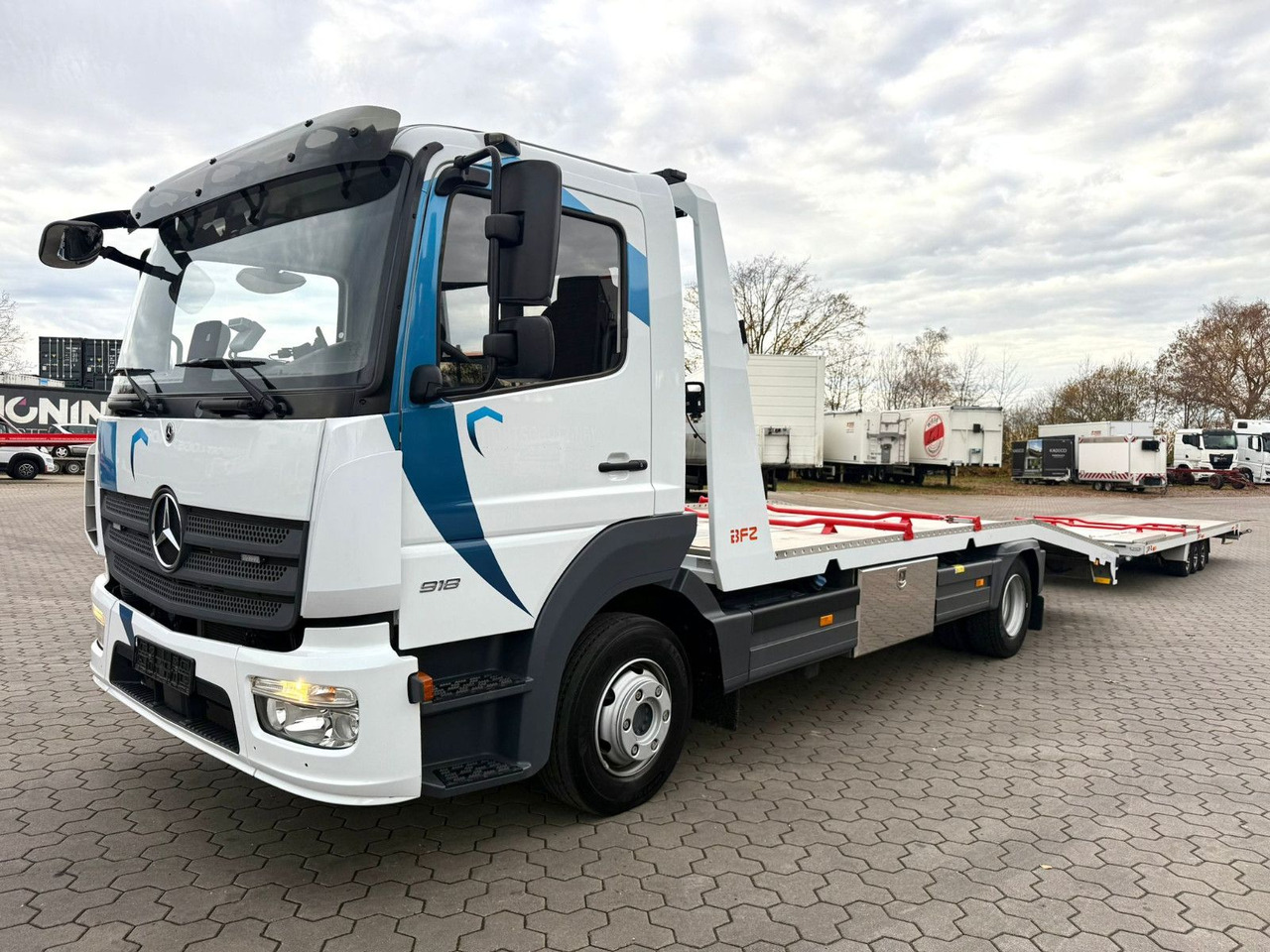 Mercedes-Benz Atego 918L Autotransporter mit BFZ Anhänger - شاحنة نقل سيارات شاحنة: صورة 3 Mercedes-Benz Atego 918L Autotransporter mit BFZ Anhänger - شاحنة نقل سيارات شاحنة: صورة 3