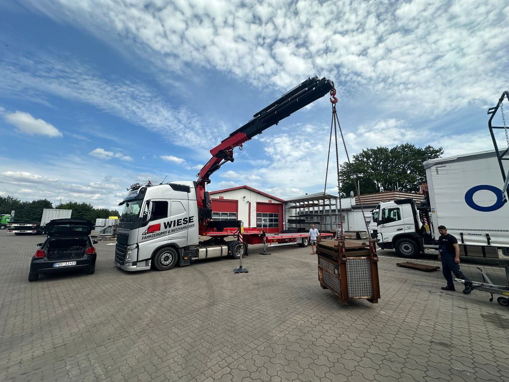 Wiese Stufensattel Tieflader mit Kran Fassi F545 - نصف مقطورة بلودر منخفض: صورة 5 Wiese Stufensattel Tieflader mit Kran Fassi F545 - نصف مقطورة بلودر منخفض: صورة 5