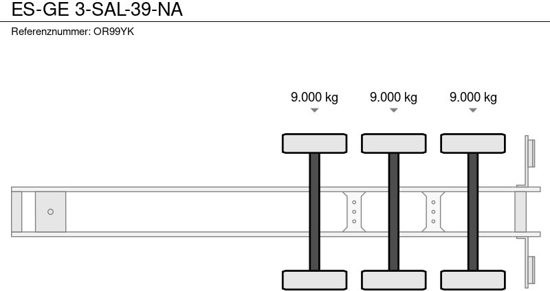 نصف مقطورة مسطحة ES-GE 3-SAL-39-NA: صورة 8