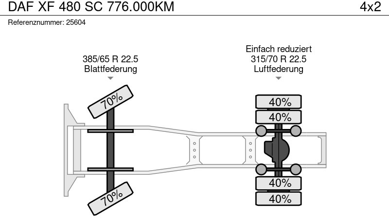 تأجير DAF XF 480 SC 776.000KM DAF XF 480 SC 776.000KM: صورة 9