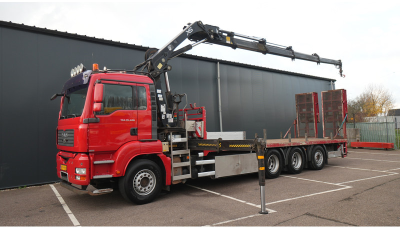 MAN TGA 35.400 8X4 MACHINE/CAR TRANSPORT WITH HIAB 244 EP-4 HI-DUO CRANE 364.000KM - شاحنة كرين: صورة 2 MAN TGA 35.400 8X4 MACHINE/CAR TRANSPORT WITH HIAB 244 EP-4 HI-DUO CRANE 364.000KM - شاحنة كرين: صورة 2