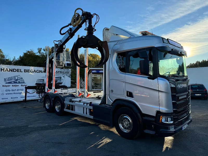 Scania R730 V8 6X4, Retarder, Timber-truck + Crane, 2020 - شاحنة قطع الأشجار, شاحنة كرين: صورة 1 Scania R730 V8 6X4, Retarder, Timber-truck + Crane, 2020 - شاحنة قطع الأشجار, شاحنة كرين: صورة 1