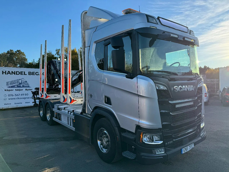 Scania R730 V8 6X4, Retarder, Timber-truck + Crane, 2020 - شاحنة قطع الأشجار, شاحنة كرين: صورة 2 Scania R730 V8 6X4, Retarder, Timber-truck + Crane, 2020 - شاحنة قطع الأشجار, شاحنة كرين: صورة 2