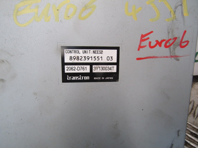 ISUZU N75 EURO 6 TRANSMISSION CONTROL UNIT P/NO 8982391551 03 - وحدة إي سي يو - شاحنة: صورة 2 ISUZU N75 EURO 6 TRANSMISSION CONTROL UNIT P/NO 8982391551 03 - وحدة إي سي يو - شاحنة: صورة 2