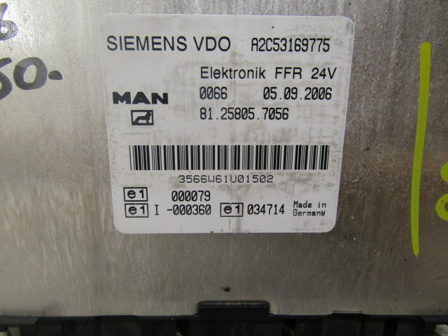 MAN TGL / TGM FFR UNIT ECU 81.25805.7056 - وحدة إي سي يو - شاحنة: صورة 2 MAN TGL / TGM FFR UNIT ECU 81.25805.7056 - وحدة إي سي يو - شاحنة: صورة 2