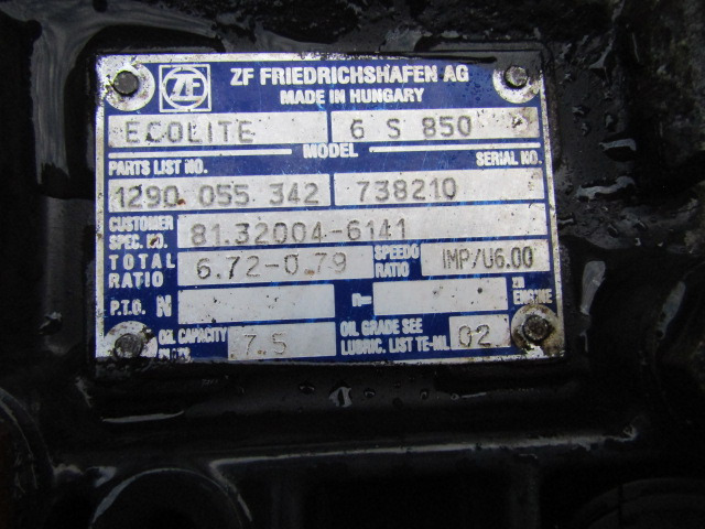 MAN TGL ZF65850 ECOLITE GEARBOX - صندوق التروس - شاحنة: صورة 3 MAN TGL ZF65850 ECOLITE GEARBOX - صندوق التروس - شاحنة: صورة 3