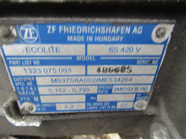 MITSUBISHI FUSO 6 SPEED MANUAL ZF GEARBOX TYPE 6S 420V - صندوق التروس - شاحنة: صورة 4 MITSUBISHI FUSO 6 SPEED MANUAL ZF GEARBOX TYPE 6S 420V - صندوق التروس - شاحنة: صورة 4