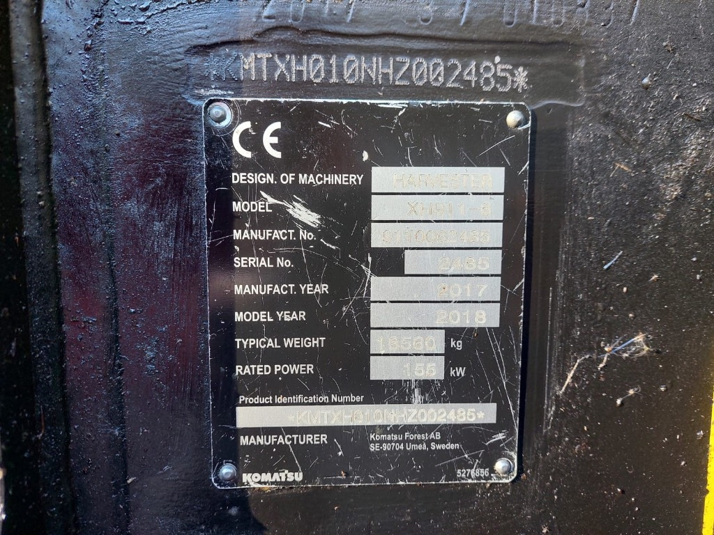 Komatsu 911 - آلة حصاد الأشجار: صورة 2 Komatsu 911 - آلة حصاد الأشجار: صورة 2