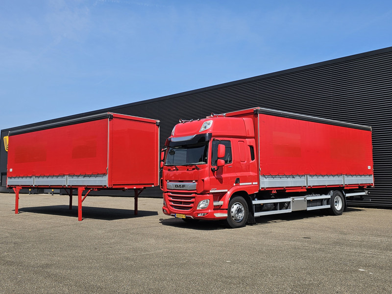 DAF CF 340 SPACECAB / 2 X BDF LAADBAK - شاحنة ذات ستائر جانبية: صورة 1 DAF CF 340 SPACECAB / 2 X BDF LAADBAK - شاحنة ذات ستائر جانبية: صورة 1