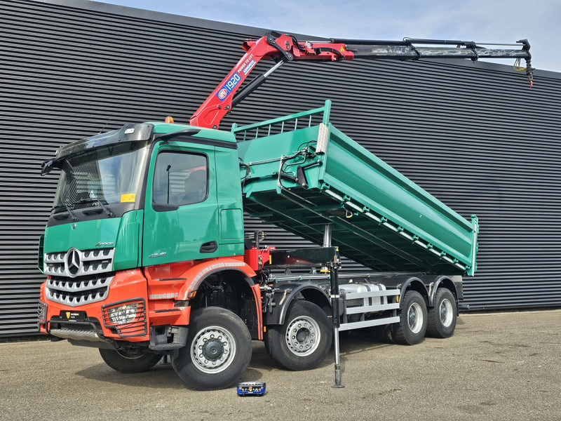 Mercedes-Benz AROCS 4145 / 8X6 / TIPPER + HMF CRANE - شاحنة كرين: صورة 1 Mercedes-Benz AROCS 4145 / 8X6 / TIPPER + HMF CRANE - شاحنة كرين: صورة 1