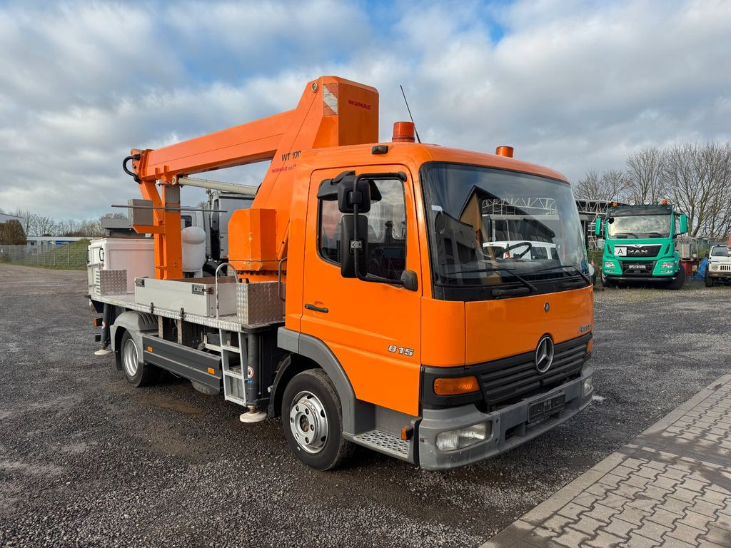 منصة محمولة مثبتة على الشاحنة, شاحنة توصيل مغلقة Mercedes-Benz 815 4x2 Hubarbeitsbühne Wumag  170 high 17 m: صورة 12