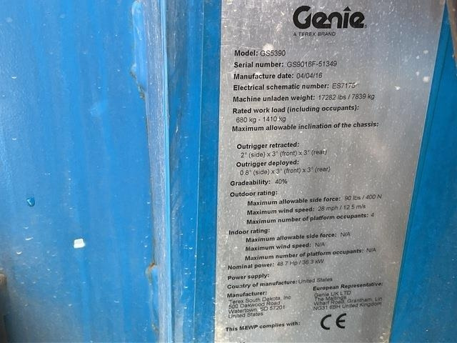 Genie GS5390 - مرفاع مقصي: صورة 5 Genie GS5390 - مرفاع مقصي: صورة 5