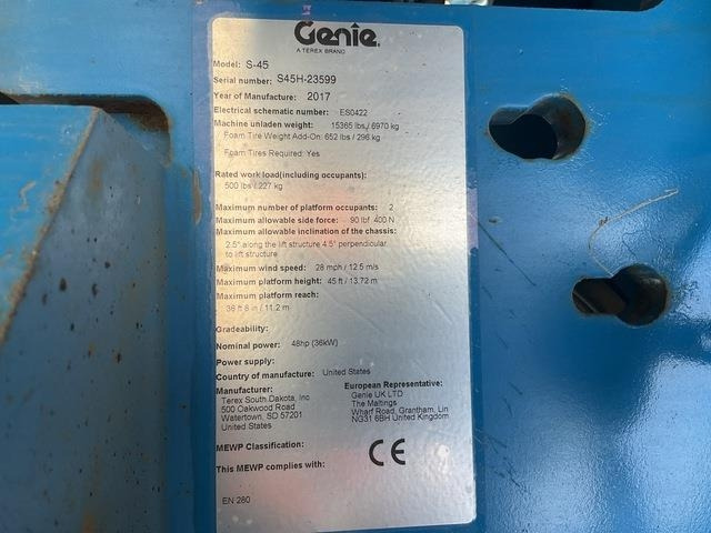 Genie S45 - مرفاع تلسكوبي: صورة 5 Genie S45 - مرفاع تلسكوبي: صورة 5