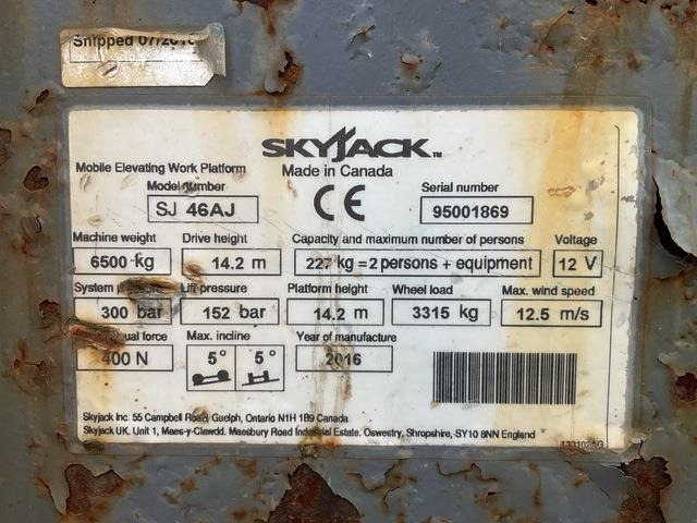 SkyJack SJ46AJ - مرفاع مفصلي: صورة 5 SkyJack SJ46AJ - مرفاع مفصلي: صورة 5