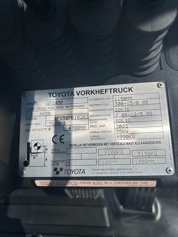 Toyota 8FD45F - رافعة شوكية ديزل: صورة 4 Toyota 8FD45F - رافعة شوكية ديزل: صورة 4