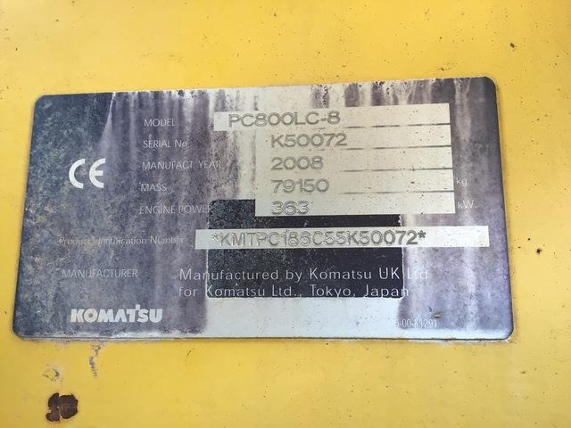 Komatsu PC800-8 - حفار زاحف: صورة 5 Komatsu PC800-8 - حفار زاحف: صورة 5