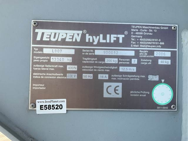 Teupen LB07 - مرفاع مفصلي: صورة 5 Teupen LB07 - مرفاع مفصلي: صورة 5