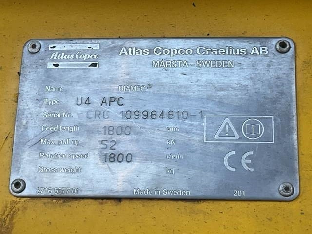 Atlas Copco Diamec U4 - معدات حفر: صورة 5 Atlas Copco Diamec U4 - معدات حفر: صورة 5