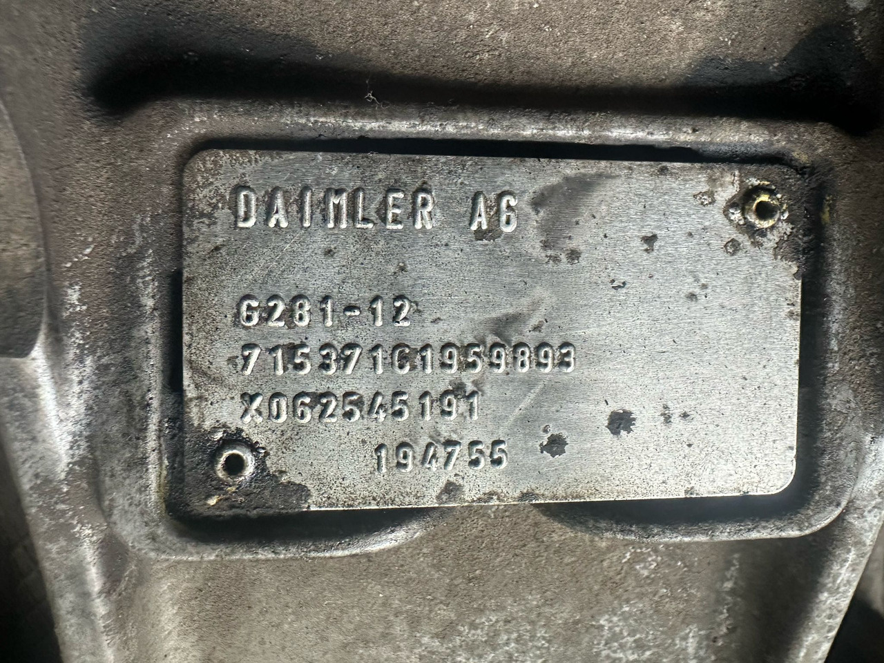 Mercedes G281-12 - صندوق التروس: صورة 4 Mercedes G281-12 - صندوق التروس: صورة 4