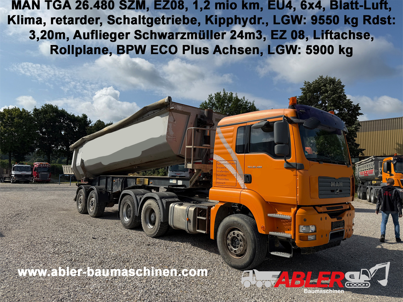 MAN TGA 26.480 6x4 SZM mit Kippauflieger - شاحنة قلاب: صورة 1 MAN TGA 26.480 6x4 SZM mit Kippauflieger - شاحنة قلاب: صورة 1