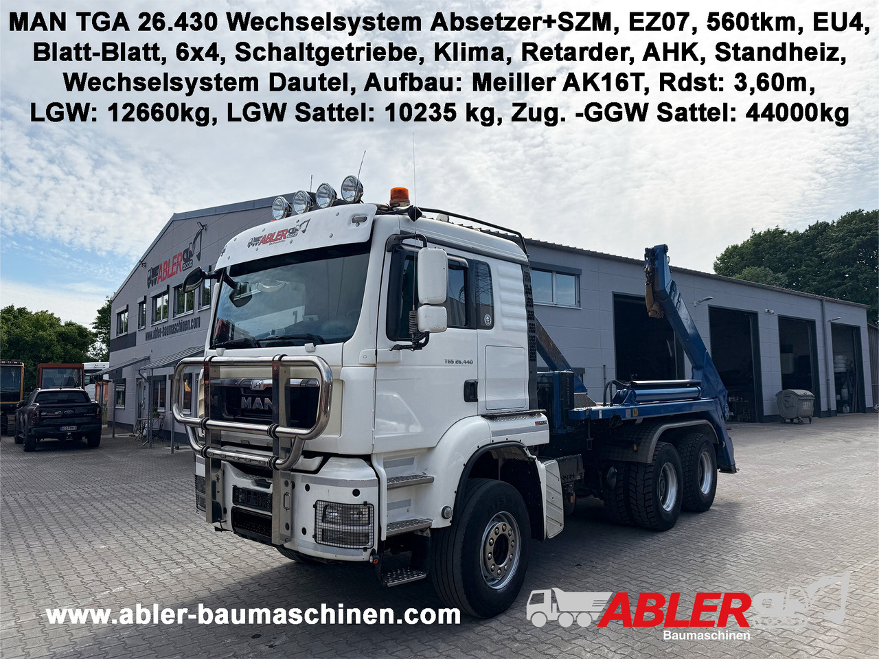 MAN TGS 26.440 WECHSELSYSTEM Absetzer+SZM - شاحنة لودر انزلاقي: صورة 1 MAN TGS 26.440 WECHSELSYSTEM Absetzer+SZM - شاحنة لودر انزلاقي: صورة 1