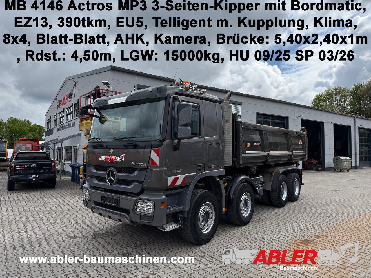 Mercedes-Benz 4146 Actros MP3 3-Seiten-Kipper Bordmatic, Klima - شاحنة قلاب: صورة 1 Mercedes-Benz 4146 Actros MP3 3-Seiten-Kipper Bordmatic, Klima - شاحنة قلاب: صورة 1