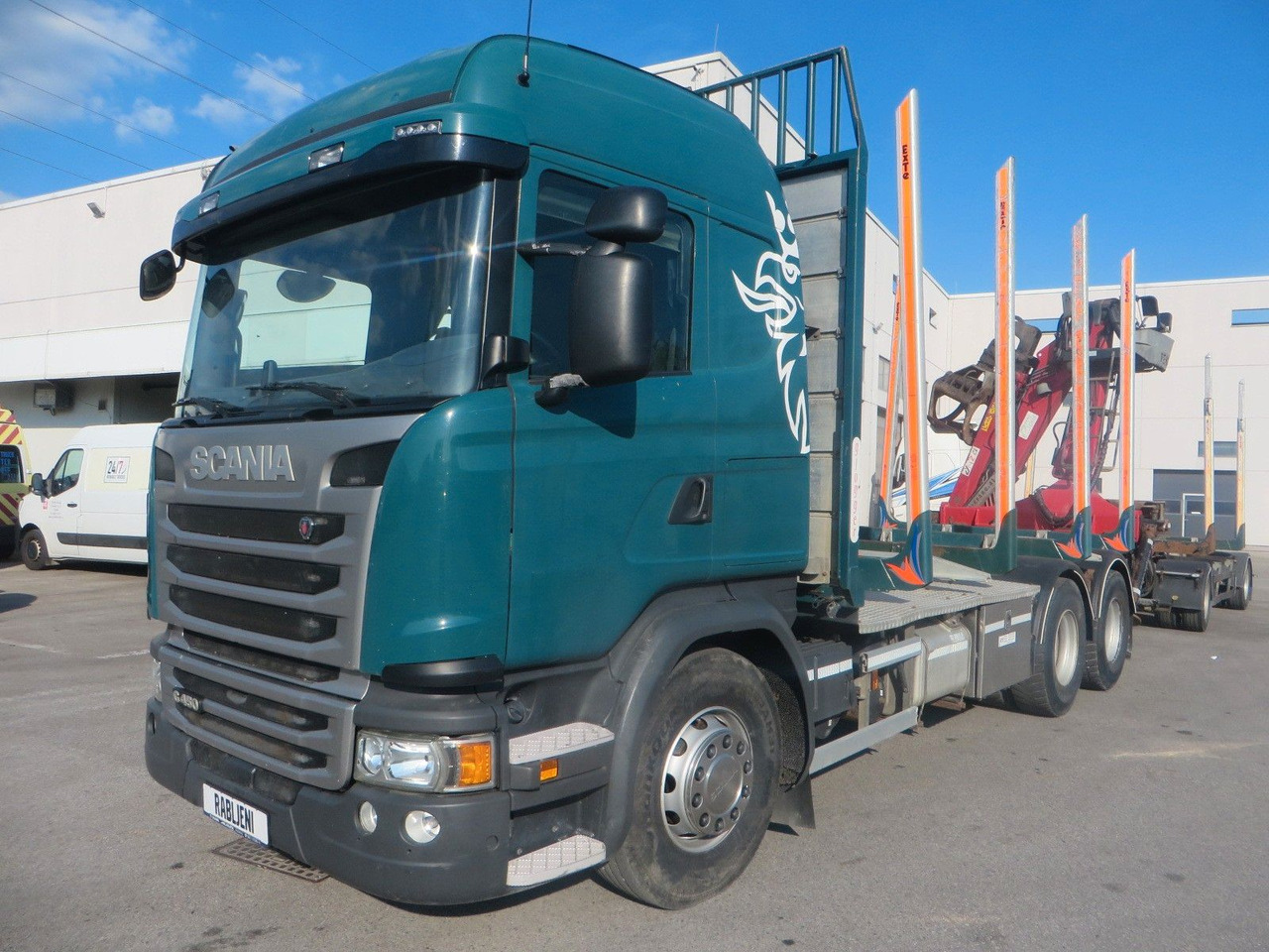 Scania G450 6x4Timber - شاحنة قطع الأشجار, شاحنة كرين: صورة 1 Scania G450 6x4Timber - شاحنة قطع الأشجار, شاحنة كرين: صورة 1