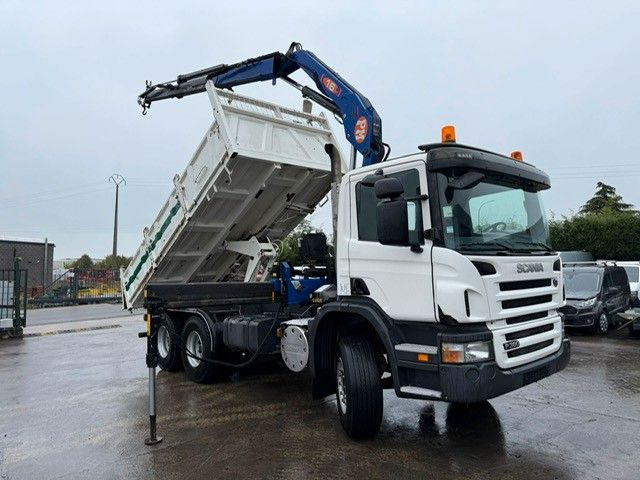 Scania PRT 380. 6x4. Kipper + Kran PM 16 Funk. Klima. - شاحنة قلاب, شاحنة كرين: صورة 2 Scania PRT 380. 6x4. Kipper + Kran PM 16 Funk. Klima. - شاحنة قلاب, شاحنة كرين: صورة 2
