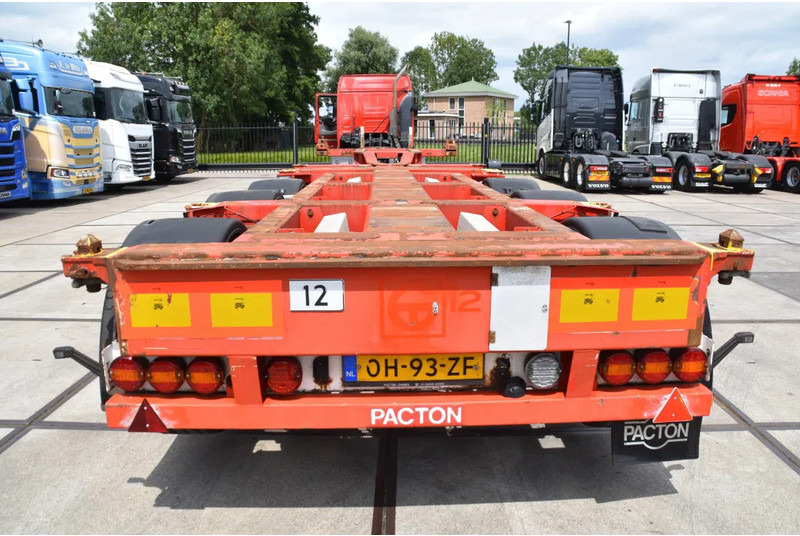 Pacton T3-010 - BPW AXLES - DRUM BRAKES - 2 LIFT AXLES - 2 x EXTENDABLE - - ناقل حاوية/ نصف مقطورة بحاوية: صورة 3 Pacton T3-010 - BPW AXLES - DRUM BRAKES - 2 LIFT AXLES - 2 x EXTENDABLE - - ناقل حاوية/ نصف مقطورة بحاوية: صورة 3
