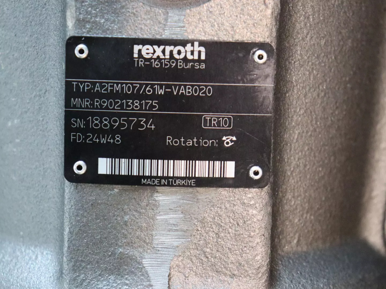 REXROTH A2FM107/61W-VAB020 - موتور هيدروليكي - آلات الإنشاء: صورة 5 REXROTH A2FM107/61W-VAB020 - موتور هيدروليكي - آلات الإنشاء: صورة 5