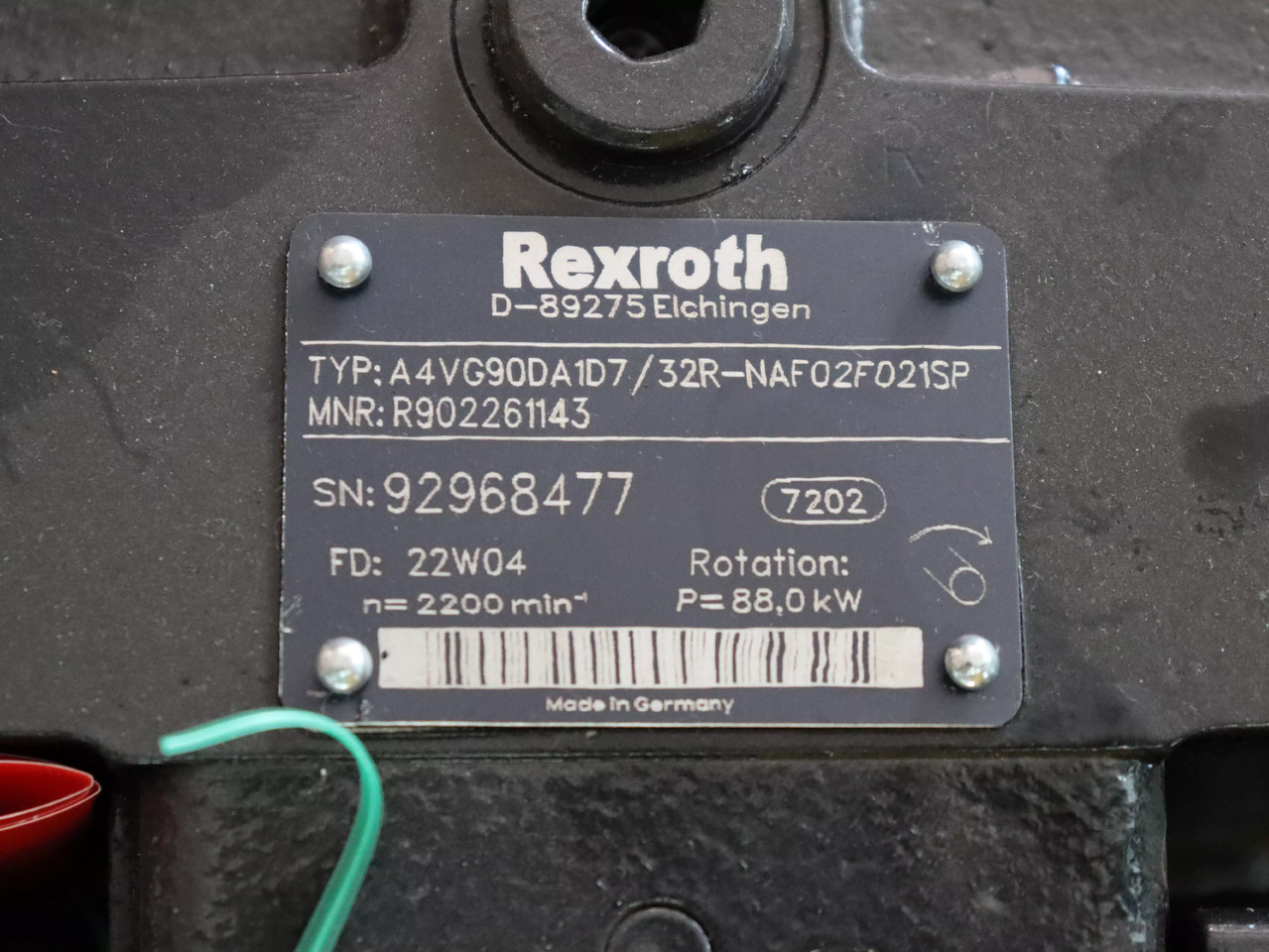REXROTH A4VG90DA1D7/32R-NAF02F021SP-S - مضخة هيدروليكية - معدات المناولة: صورة 3 REXROTH A4VG90DA1D7/32R-NAF02F021SP-S - مضخة هيدروليكية - معدات المناولة: صورة 3